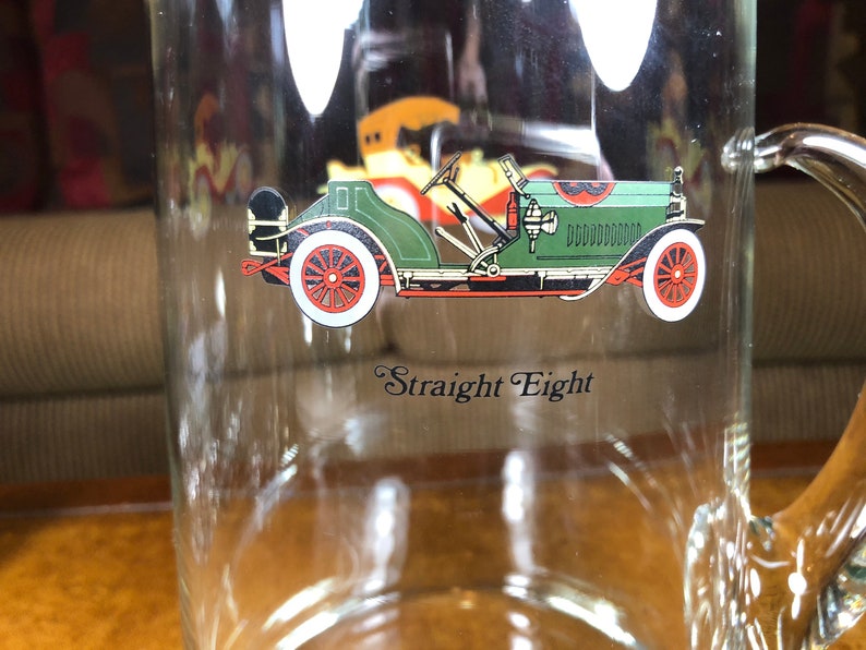 antique auto drinking glasses