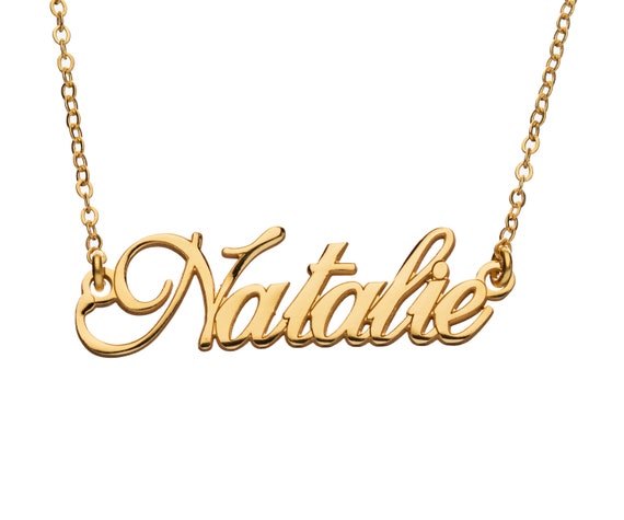 Custom Name Necklace Name Initial Surname Nickname Etsy