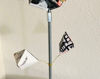 Basquiat's Flower Origami Sculpture