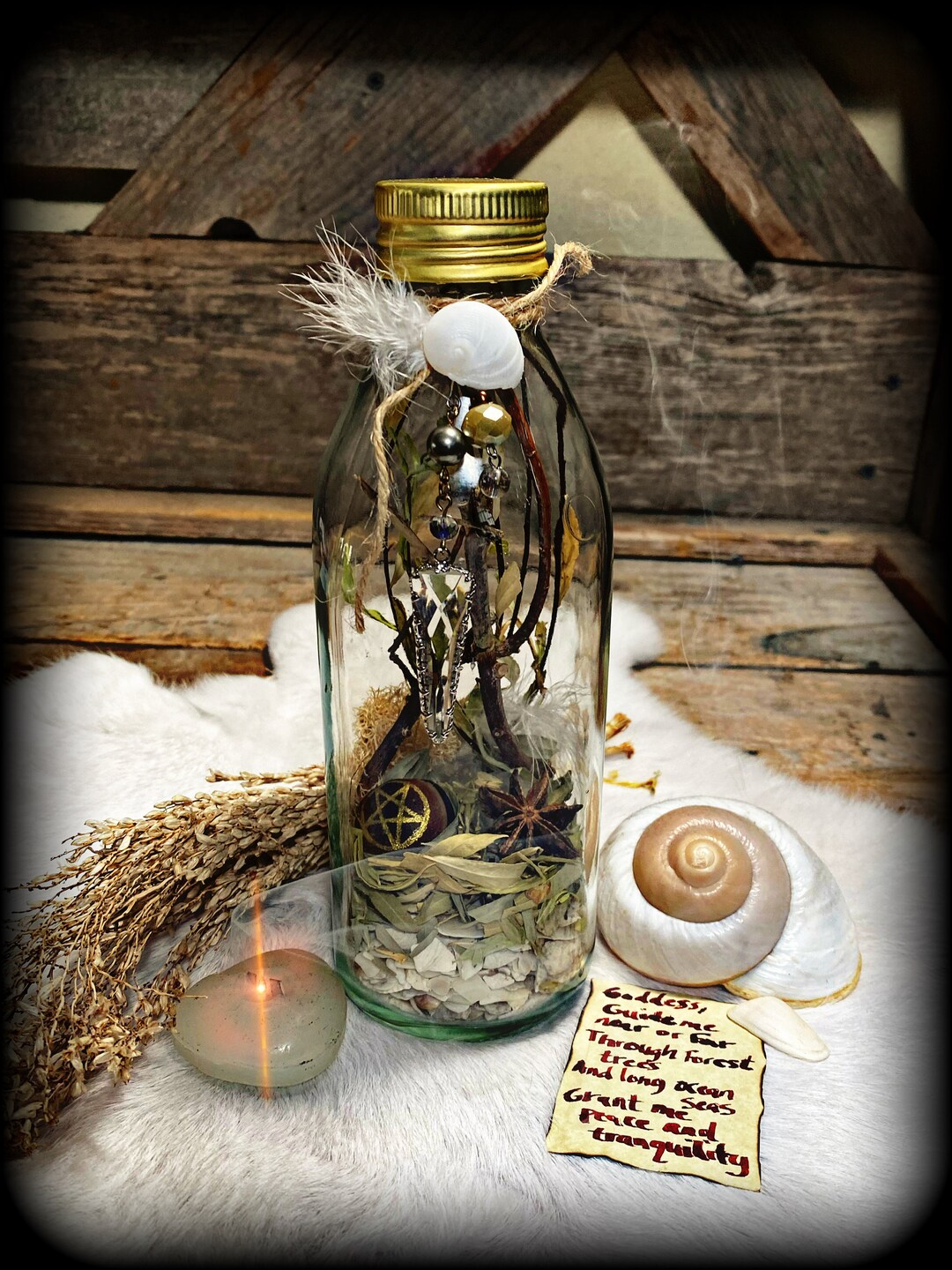 Goddess Invoking Witch Bottle for Peace and Tranquility - Etsy