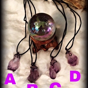 Amethyst Point wire wrapped Necklaces