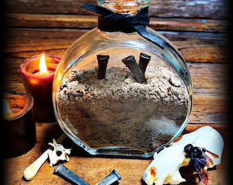 Cemetery Dirt with Coffin Nails