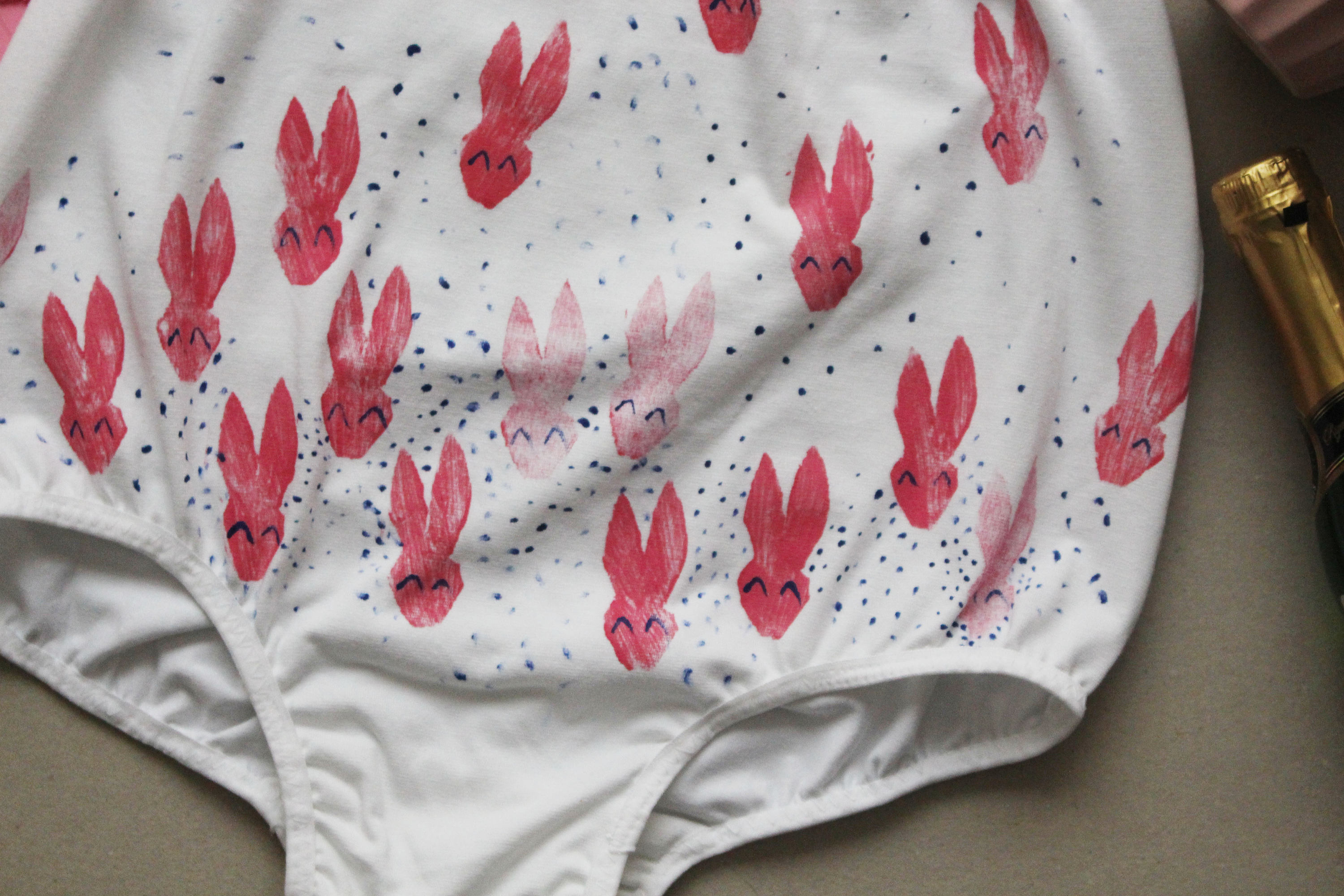 Babyhug 100% Cotton Knit Bunny & Floral Printed Panties Pack of 3 - Pink & Light Blue main image 1