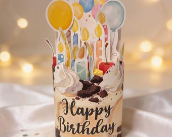 Duplo-Banderolen Geburtstagstorte Geburtstagsgeschenk Geldgeschenk & Gutschein DIY Last Minute Geschenk Digitale Datei PDF Druckvorlage