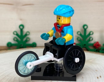 Rollstuhl Racer, Komplettes Set mit Ständer und Zubehör - Sammler Minifiguren: Serie 22 Minifiguren, echte LEGO® Minifigur