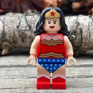 Wonder Woman™ Badge Reel Made With LEGO® Minifigure