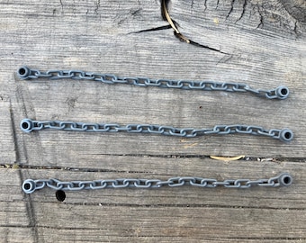 Dark Stone Gray Chain with 21 Links, Pack of 3 - Genuine LEGO® Architect Piece