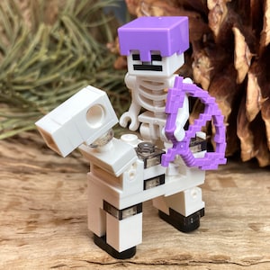 Skeletal MC Horse with an Armored Skeleton Rider - MC, Genuine LEGO® Animal