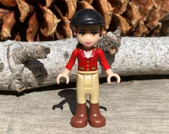 Olivia, Tan Riding Pants, Red Jacket, Black Riding Helmet - Friends Genuine LEGO® Minifigure