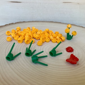Bright Light Orange Flower Garden Accessory Pack, 60 Pack - Genuine LEGO®
