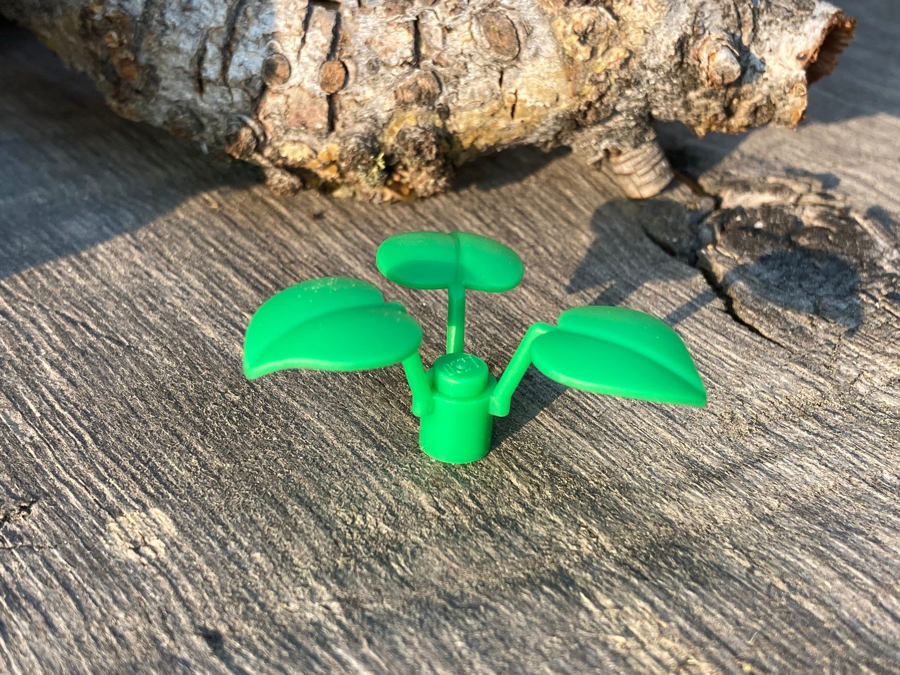 植物の花茎 1 x 1 x 2/3 大きな葉 3 枚付き - 2 個セット - 純正 LEGO