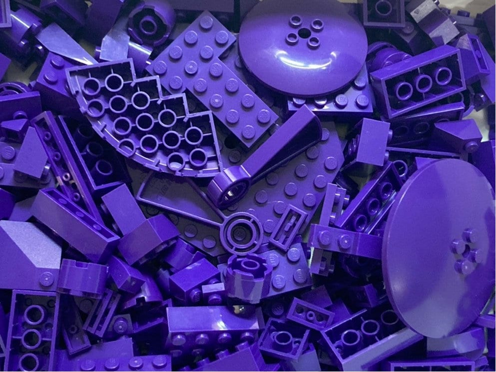 Purple lego pieces clearance