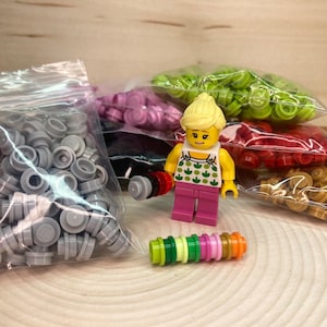 1x1 Round Plate, You Pick the Color, 100 Pack – 100% Genuine LEGO®