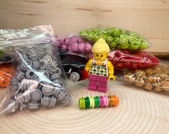 Placa redonda 1x1, color a elegir, paquete de 100: LEGO® 100 % genuino