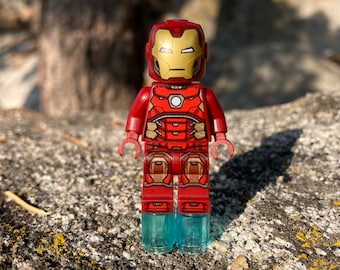 Iron Man avec hexagone argenté sur la poitrine - Super héros, Avengers, figurine LEGO® authentique