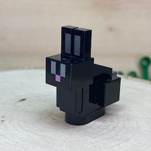 Black Bunny / Rabbit with Light Bluish Gray Eyes - MC, Genuine LEGO® Animal