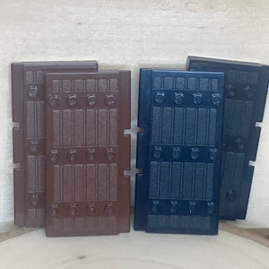 Small Stockade Door 1 x 5 x 8 1/2, Pair of 2 - Genuine LEGO® Architect Piece
