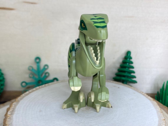 Olive Green Dinosaur Raptor / Velociraptor With Dark Green Back, Lime  Markings and Tan Claws Genuine LEGO® Animal - Etsy