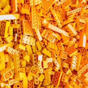 Yellow Bulk Lot of Blocks Parts & Pieces, 1/2 Pound - Genuine LEGO®