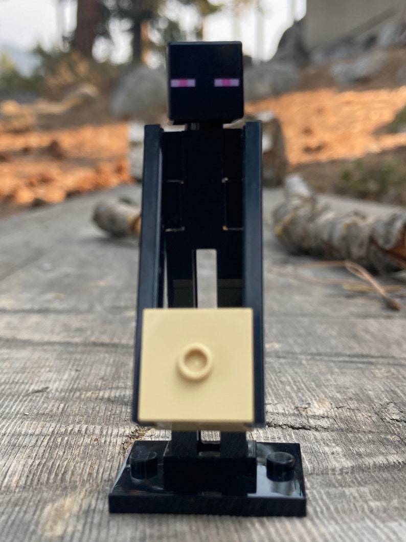 Enderman Holding a Block MC Genuine LEGO® Minifigure Etsy