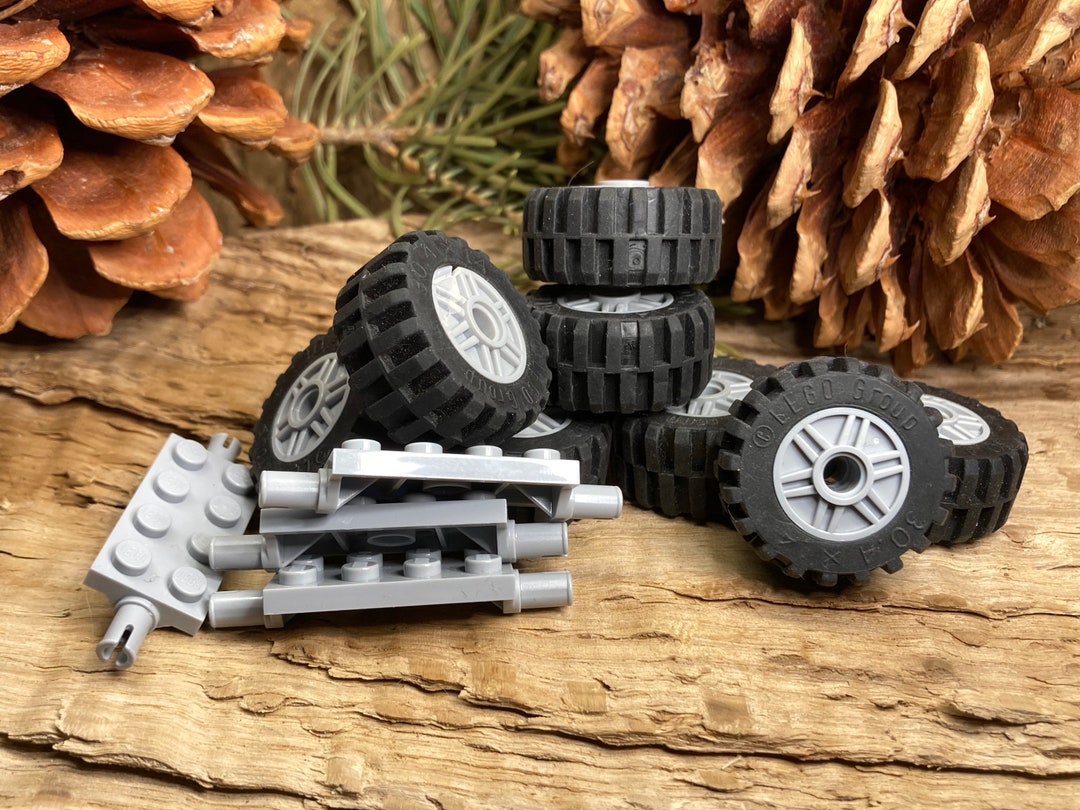 Buy Wheel Set Tire 30.4 X 14 Offset Tread With 2x4 Wheel Axle Holder Pack of 8 Genuine LEGO Vehicle Parts Online in India Etsy