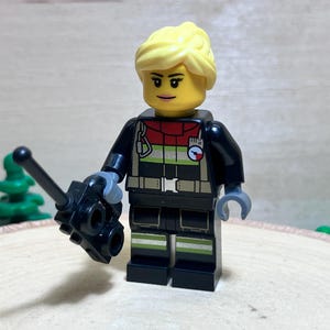 Female Firefighter with Walkie Talkie - Genuine LEGO® Minifigure