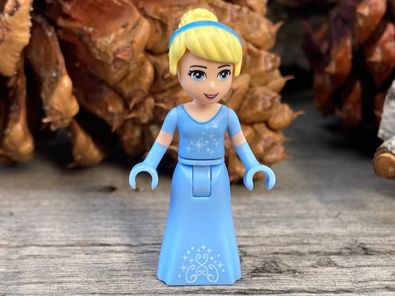 Cinderella Wearing a Bright Light Blue Dress and Long Gloves Disney Princess Genuine LEGO Minifigure Etsy Ireland