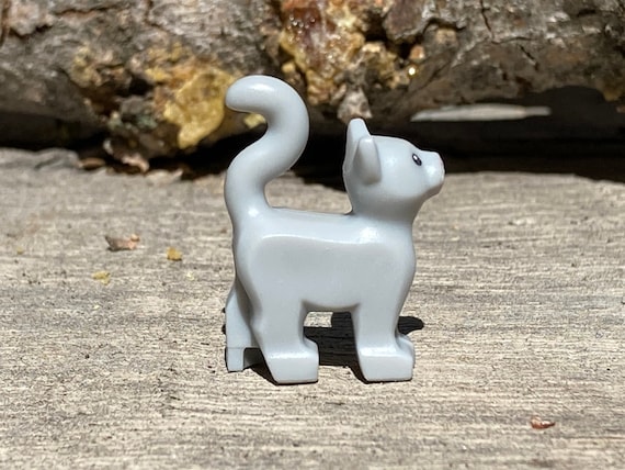 Cat Standing With White Chest Muzzle and Bright Pink Nose Genuine LEGO Animal Etsy UK