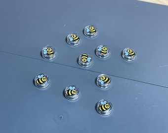 Bee, Trans Clear, 1x1 Round Tile, 10-Pack – Genuine LEGO® Accessory