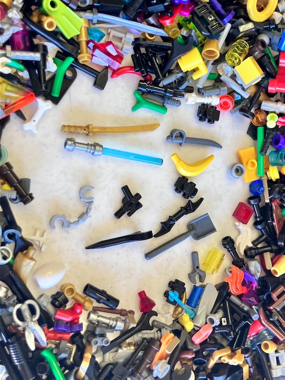60 Piece Minifigure Accessory Pack Food Weapons Tools Authentic LEGO Parts