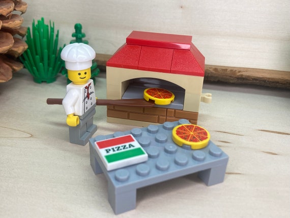 Pizza Maker With Oven and Pizza s Including Digital Instructions Genuine LEGO Custom Scene Etsy