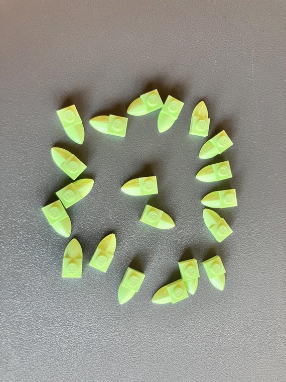 Tooth, Yellowish Green 1 X 1, 20 Pack – Genuine LEGO® Bulk Parts