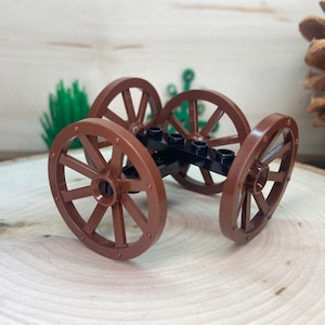 大型ワゴンホイール 直径33 mm、1x4ホイールアクスルホルダー付き、4個パック – 純正レゴ®車両パーツ