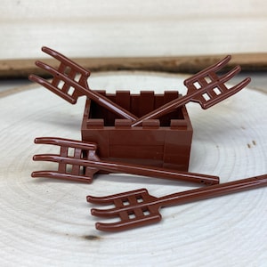Crate of Pitchforks, 4 Pack - Genuine LEGO® Accessory