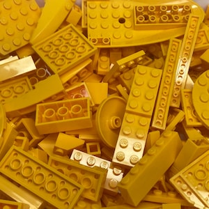 Bright Light Orange Bulk Lot of Blocks Parts & Pieces, 1/2 Pound - Genuine LEGO®