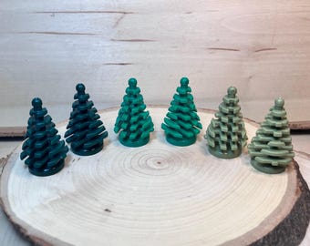 2-Pack Small Pine Tree 2 x 2 x 4 - Genuine LEGO® Nature