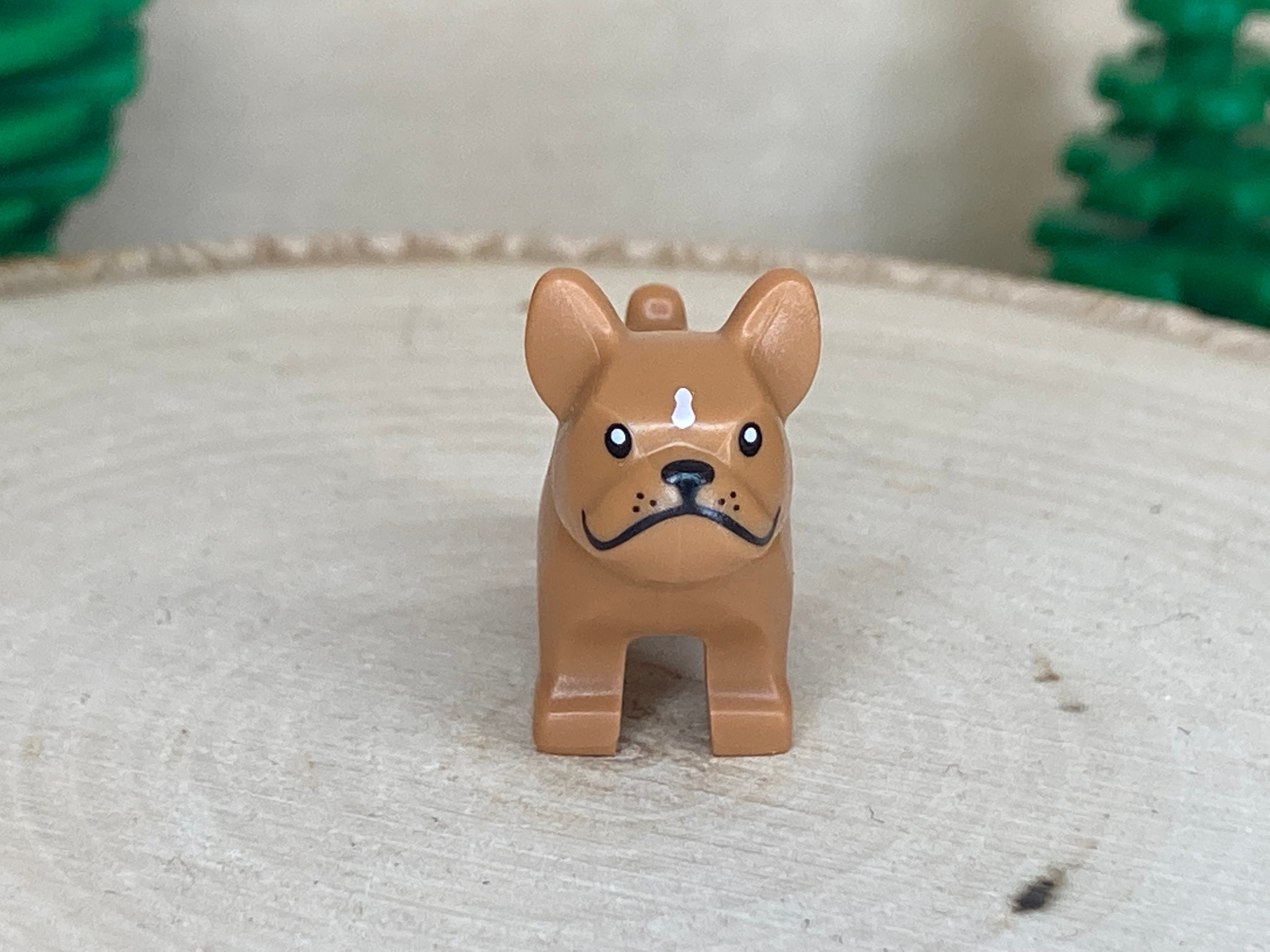NEW LEGO Dog French Bulldog White Tan Medium Nougat