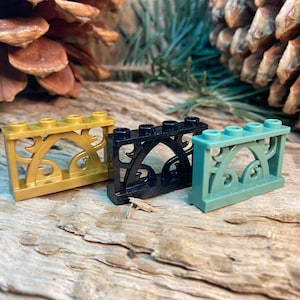 4-Pack Fence 1 x 4 x 2 Ornamental with 4 Studs - Genuine LEGO® Architect Piece