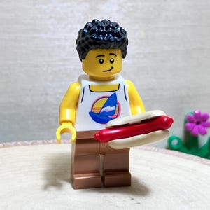 Barbequer with Hot Dog and Sailboat Tank Top - Genuine LEGO® Minifigure