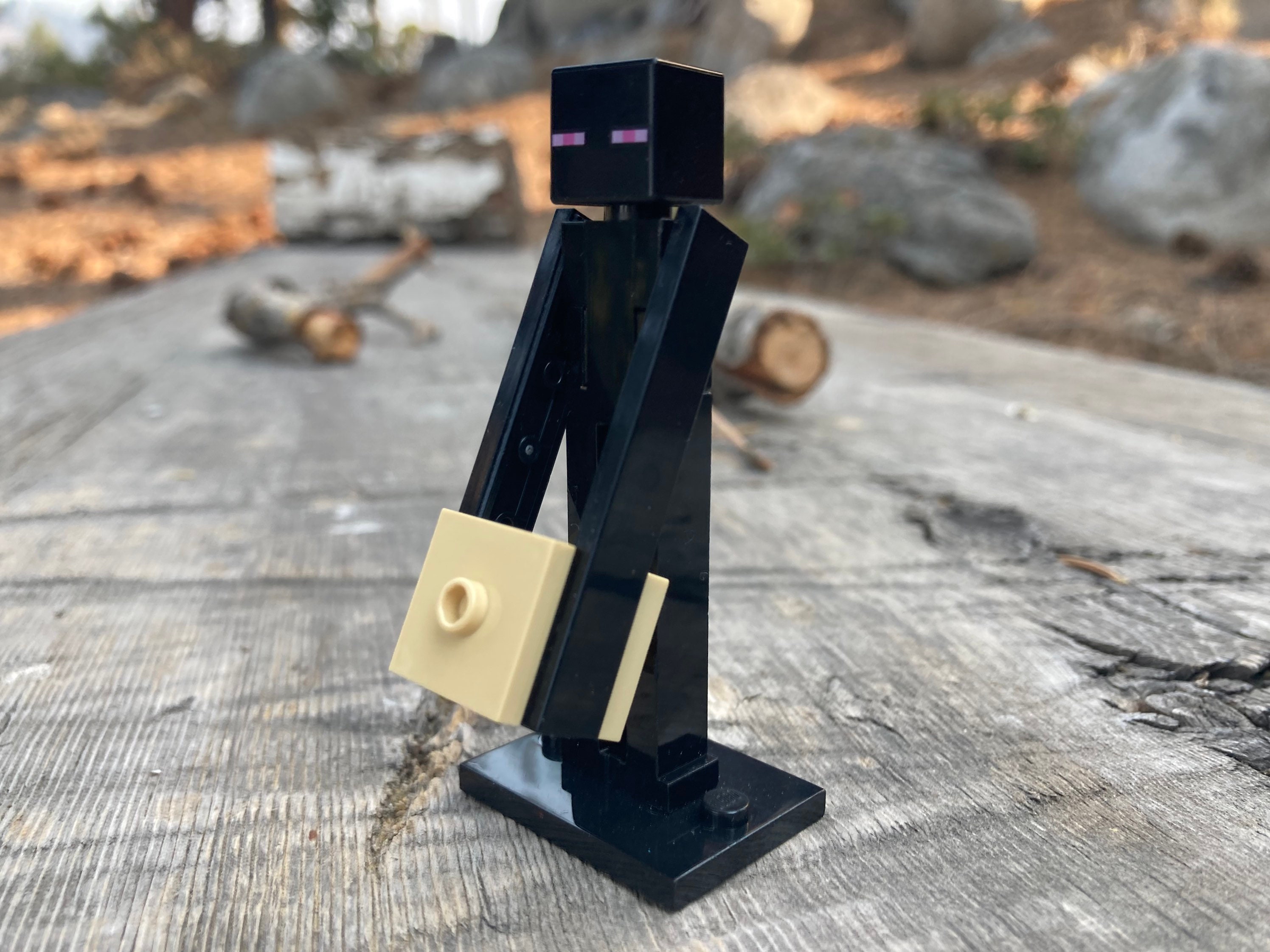 Enderman Holding a Block MC Genuine LEGO® Minifigure Etsy