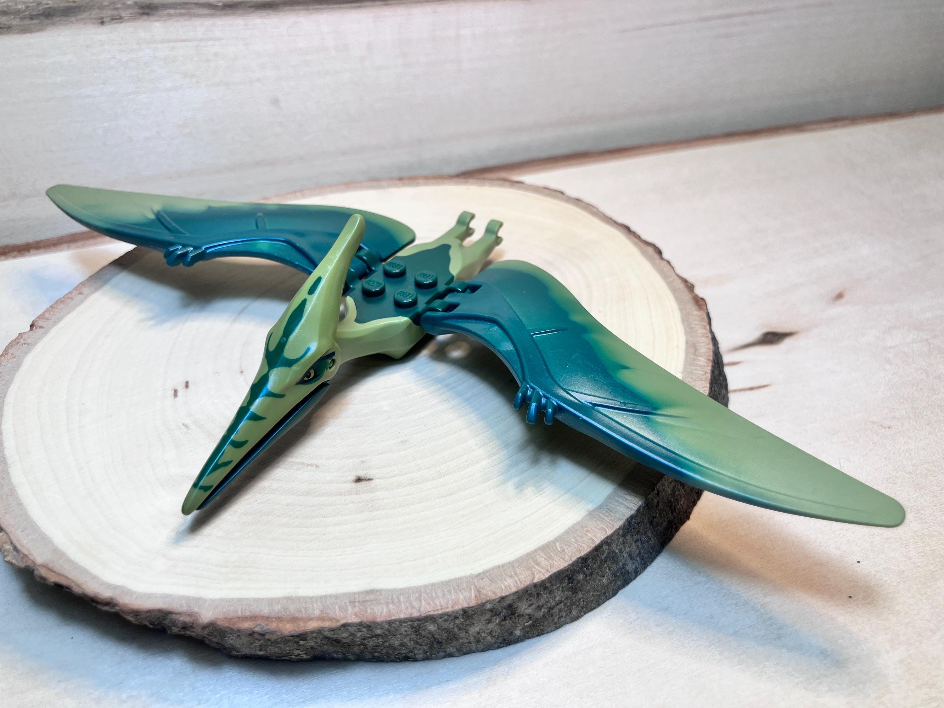 Olive Green Pteranodon Dinosaur With With Dark Green Back