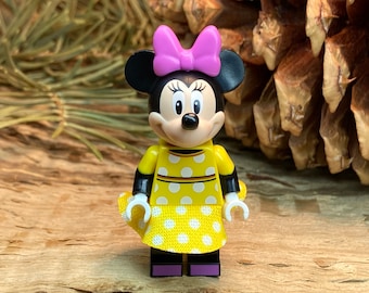 Minnie Mouse in Yellow Polka Dot Dress – Disney Collectible Minifigures – Genuine LEGO® Minifigure