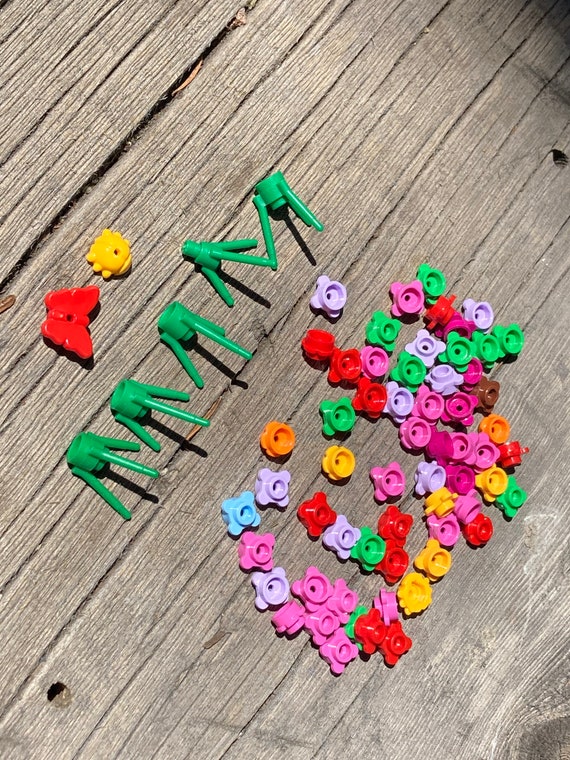 Mixed Colors Flower Garden Accessory Pack 60 Pack Genuine LEGO Landscape Etsy UK