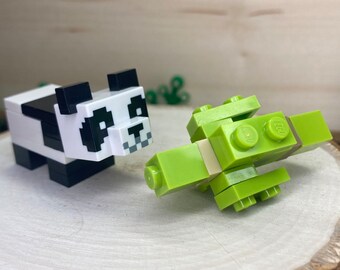 Minecraft Baby Panda With a Stick of Bamboo MC, Genuine LEGO® Animal 