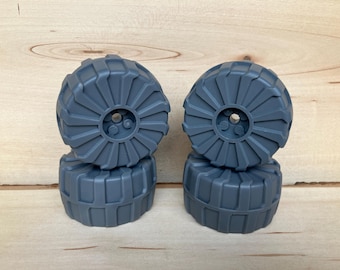 Rueda de plástico duro grande (54 mm de diámetro x 30 mm), paquete de 4: piezas originales de vehículos LEGO®