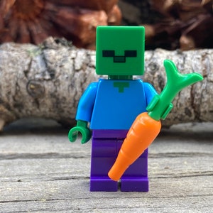 Zombie Holding a Carrot - MC, Genuine LEGO® Minifigure