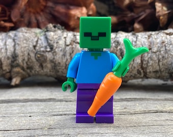 Zombie Holding a Carrot - MC, Genuine LEGO® Minifigure