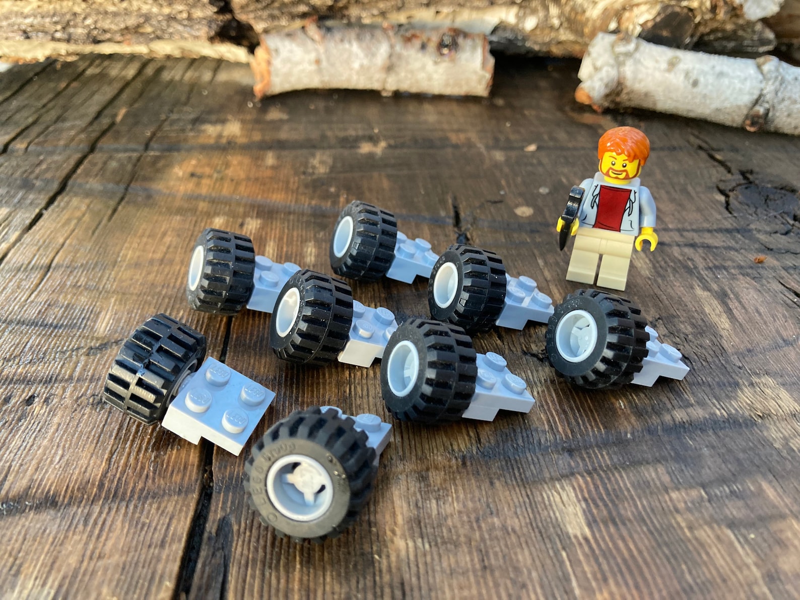 Small Lego Rim Alxe Rim Wheel Set, 21mm X 12 Mm Offset Tread With 2x2 Wheel Axle Holder, Pack ...