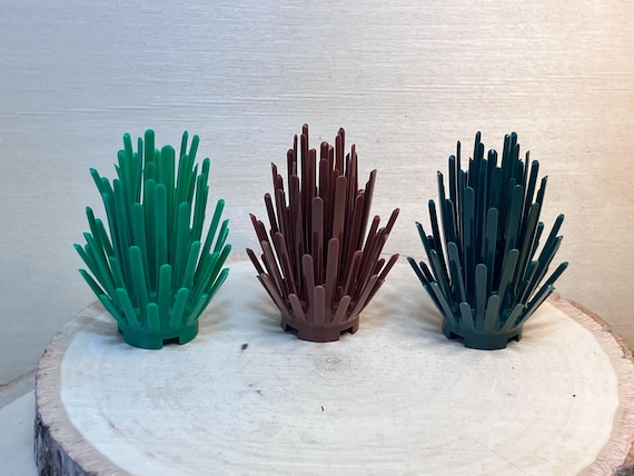 10 Stück Klemmbaustein-Pflanzen „Prickly Bush“ – Kompatibel Mit Lego® In Dunkelbraun