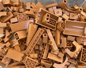 Medium Nougat  / Medium Dark Flesh Bulk Lot of Blocks Parts & Pieces, 1/2 Pound - Genuine LEGO®